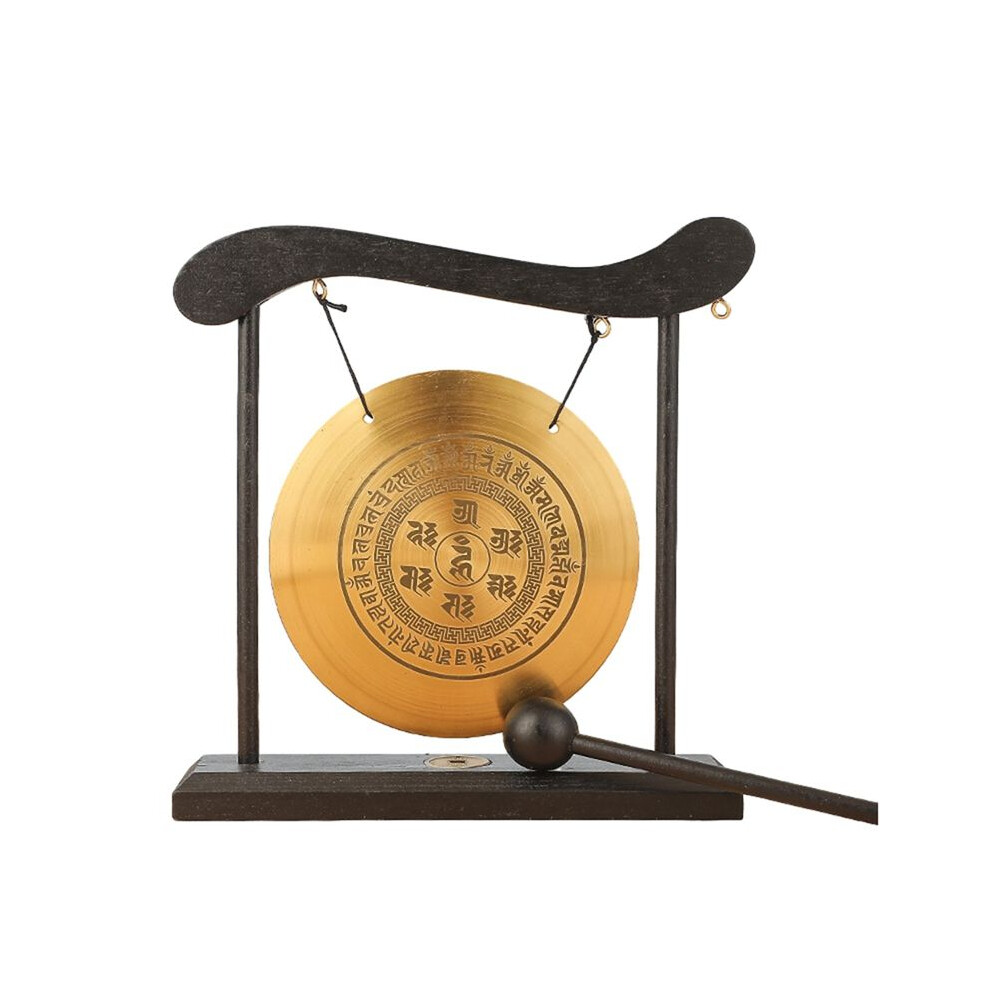 Desktop Gong Table Wind Chime Percussion Instrument Cymbals Gongs With Mallet For Home Decor Housewarm Gift-B 6031929442484