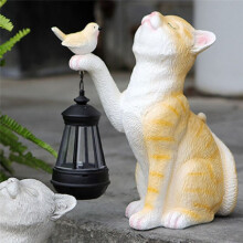 Solar Decor Animal Lamp Cute Solar Little Cats Lamp Resin Cats Outdoor Lantern Garden Yard Balcony Ornament Lights