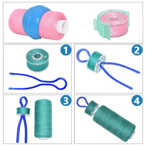 142Pcs Bobbin Thread Organizing Clips,70 Bobbin Holder Clips,32 Silicone Holder Bobbin Holders,40 Bobbin Thread Holders 2