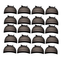 HD Wig Cap Stocking Cap Transparent Wig Cap Thin Nylon Cap Multifunctional Convenient Covers,Black 20 Pcs