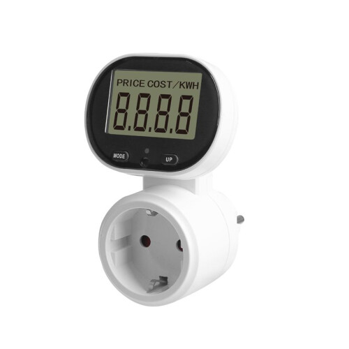 Power Meter Digital Wattmeter Electric Meter,Voltmeter  Cost Meter Socket 45Rotatin EU Plug