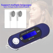 MP3-Player mit KopfhöRer 8 GB, Tragbarer Musik-MP3-USB-Player mit LCD-Bildschirm, FM-Radio zum Gehen, Laufen (Blau)