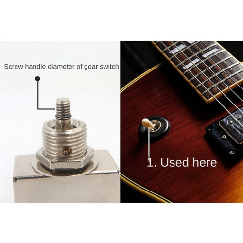 White 20Pcs Metric M3.5/M4 Guitar 3 Way Toggle  Tip  Knobs Guitar  Cap 2