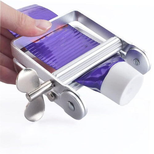 Toothpaste Squeezer, Metal Tube Roller, Rotating Toothpaste Dispenser, Tube Squeezer, Stainless Steel Squeezer A 1