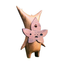 Korogu Family Wooden Grain Crafts Decoration New Funny Expression Resin Material Carving Home Decor-C