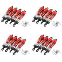 16Pcs Metal Damper Replacement Accessory Fit for 144001 1/14 4WD RC Drift Racing Car Parts,Red