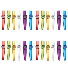 Set of 24 Colors Metal Kazoo Musical Instruments Good Companion for A Guitar Ukulele Great Gift for Kids Music Lovers