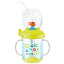 2025 Kids Sippy Cup 220ml Leak Proof Water Bottle for Toddlers with Cute Whale Squirt Design BPA Green