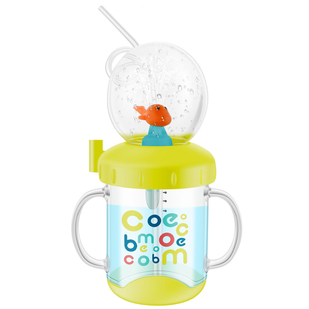 2025 Kids Sippy Cup 220Ml Leak Proof Water Bottle For Toddlers With Cute Whale Squirt Design Bpa Green