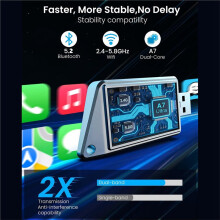 2IN1 Draadloze CarPlay voor Android Auto Adapter BT5.2+2.4G 5.8G WIFI USB Dongle Box Converteert Bedrade Naar Draadloze CarPlay