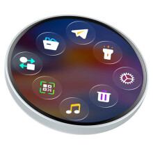 Digital Badge Dynamic Electronic Display Outdoors Pendant Fashionable Electronic Badge Digital Show Screen White