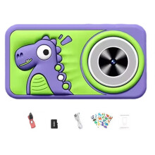Caméra HD 1080p pour Tout-Petits, Écran 2,4 Pouces, Autofocus, Mignon Dessin Animé, MP3, Vidéo, Selfie, Cadeau de Noël ou D'Anniversaire, Violet