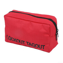 Lockout Tagout Bag Industrial Portable Waist Pouch Electricians Red Lock Bag For Small Tools And Accessories  Items