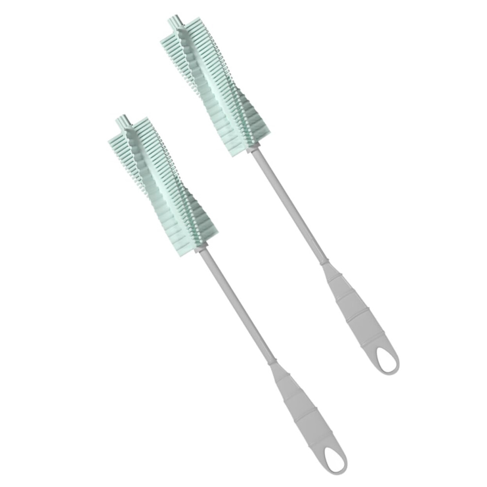 Baby Bottle Cleaning Brush Set with 360 Rotating Soft Silicone Bristles for Bottles and Cups