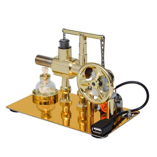 Hot Air Single Cylinder Stirling Engine Generator Physics Popular Science Production Electricity Power Generator Model 2