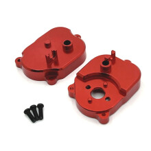 For 1/12 MN82 LC79 MN78 RC Car Upgrade Parts Transmission Shell Cover Metal Gearbox Housing Red