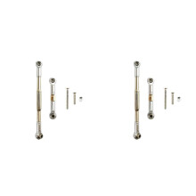 2X Lenker Stange Zug Stange Upgrade Teile für WPL C14 C24 C24-1 C34 1/16 RC Auto Zubehör, Silber