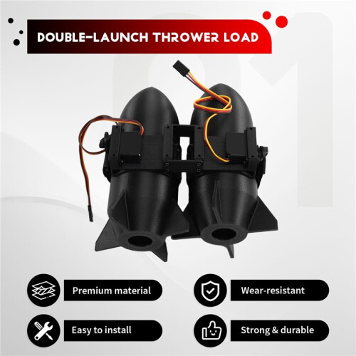 Double-Launch Thrower Load 1KG -Machine Aircraft Tie Thrower Adjustable Airdrop Remote Control Unlimited Distance B 1
