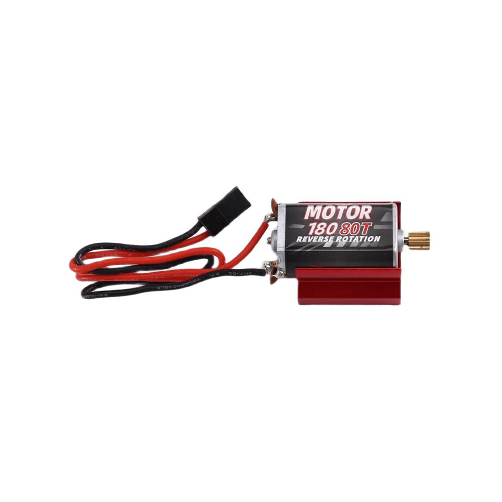 180 Brushed Motor With 11T Gear For Trx4m 1/18 Rc Crawler With Heat Sink 80T Red 6034148706290