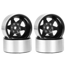 4pcs 1.9" Beadlock Negative Offset -8.9mm Wheel Rim Hub for 1/10 RC Car Gen8 VS4-10 Redcat SCX10 90047 TF2 D110 Black