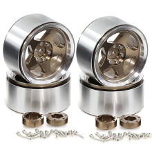 4Pcs 2.6" 12/17MM Hex Changeable Beadlock Wheel Rim Negative Offset 7.5 for RC Car 1/10 1/7 1/8 MK07 Wraith Ryft