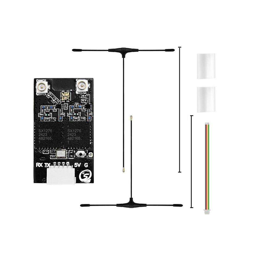 Sequre Elrs 915Mhz/868Mhz Dual Antenna 120Mm 220Mm Dual Rx Diversity Receiver For Fpv Fixed-Wing Aircraft 4712710561523
