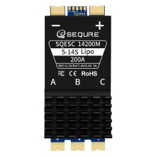 SEQURE 14200M Brushless ESC 200A 5-14S Lipo Power Supply for Drones Model Vehicles Ships ESCape32