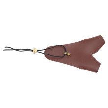 Verstellbarer Handgurt aus PU-Leder für Bogenschießen im traditionellen Outdoor-Einsatz, braun
