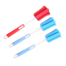 Long Handle Sponge Bottle Cleaning Brush Set for Narrow Neck Glassware with Ergonomic Grip