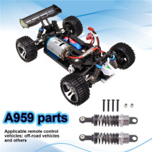 2 StüCke öL Einstellbare 65Mm StoßDäMpfer DäMpfer für Rc Auto 1/18 A959 A969 A979 K929 Hpi Hsp Losi , Titanium