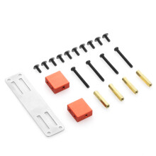 Metall Servo Halterungs Satz mit Fester Halterung für WPL B14 B16 B36 C24 C34 1/16 RC LKW Auto Upgrade Teile ZubehöR, Rot