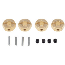 Messing 12Mm Sechskant Rad Nabe VerläNgerter Adapter für Axial SCX10 III CC01 WRAITH RR10 Redcat GEN8 1/10 RC Raupen Auto,6Mm