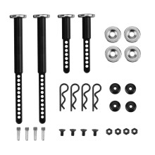Columna de Carcasa de Montaje Poste de Cuerpo Extendido Delantero y Trasero de Metal con ImáN para 1/10 RC Coche de Orugas Axial SCX10 II 90046