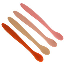 Baby Feeding Spoon Set Silicone Dual End Soft Tips Ergonomic Grip for Self Feeding and Teething