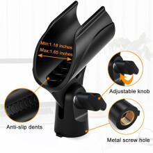 Tabletop Mic Stand, Adjustable Desktop Microphone Stand with 3/8 Inch Threaded for Most Microphone
