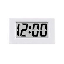 Clock Triangle LED Screen Lectronic Digital Alarm Screen Desktop Clock for Home Office Table Bedroom Decor White