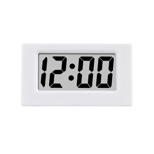 Clock Triangle LED Screen Lectronic Digital Alarm Screen Desktop Clock for Home Office Table Bedroom Decor White