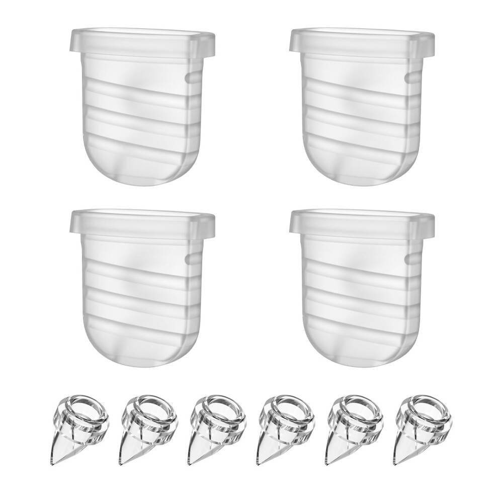 Breast Pump Replacement Parts Set with Duckbill Valves and Silicone Diaphragms Compatible with Lansinoh Discreet Duo