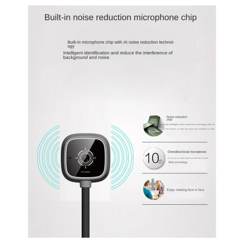 Webcam HD Web Camera Built-in Microphone USB Plug Web Cam for PC Computer Laptop Desktop Free Drive Household Camera 2