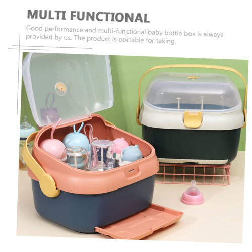 Baby Bottle Drying Rack with Cover, Multipurpose Organizer for Efficient Drying and Storage 2