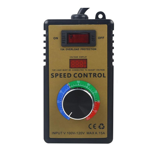 AC Motor Speed Controller - Adjustable 100V-120V & 15A Max, Electric Fan Variable Speed Regulator US Plug 1