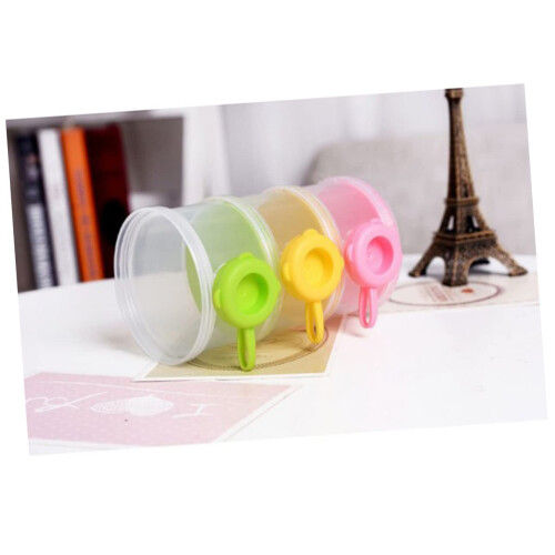 Baby Formula Dispenser Stackable Three Layer Milk Powder Container Portioned Storage for Travel 2