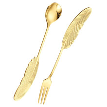 Stainless Steel Serving Spoon and Fork Set with Polished Finish and Ergonomic Grip for Parties