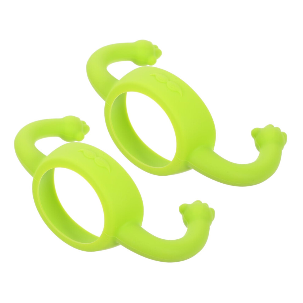 2 Pcs Soft Silicone Baby Bottle Handle with Ergonomic Grip for Wide Neck Bottles, Easy to Clean