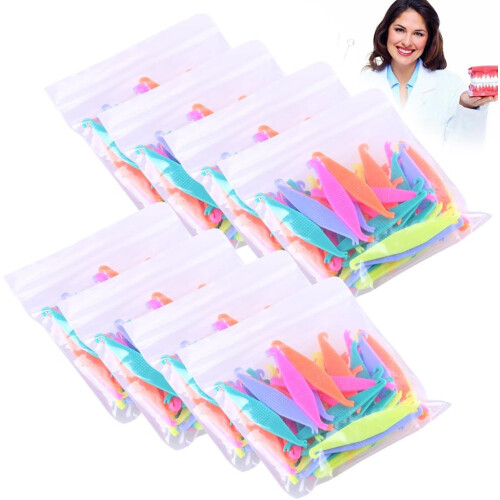 Orthodontic Elastic Placers for Braces Rubber Bands Tool 15 Pcs MultiColor DualEnd Hook Pusher 1