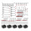 114 Pcs Peg Board Hooks Assortment with Metal Hooks Sets, Hole Plate Bins, Peg Locks for Organizing Storage System Tools 1