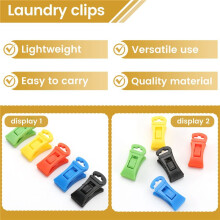 60 Sock Clips for Washing Machine and Dryer, Sock Clips with Hooks,Sock Holder Washing Machine, Directly Into the Drawer