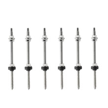 25cm Solar Hanger Bolts Solar Panel Roof Mounting Screws M10 Solar PV Panel Mounting Bracket for Fixing Solar Panel 6Pc