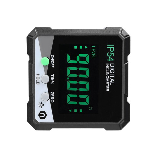 IP54 4X90 Portable Digital Inclinometer LCD Backlight Digital Protractor Slope Meter Digital Angle Ruler(Green) 2