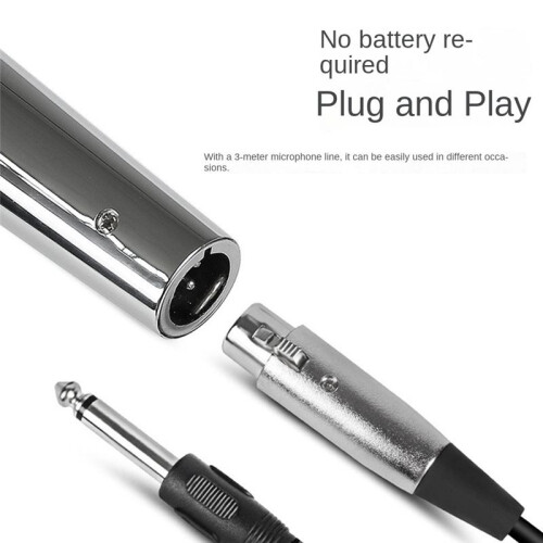 Professional Condenser Mic Handheld Microphone KTV Singing Stage Performance Wired Microphone 1